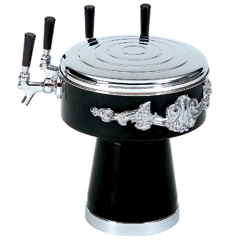 Mushroom Full Size 4 Tap Black Accent